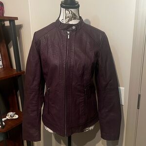 Reitmans Deep Plum (faux?) leather jacket